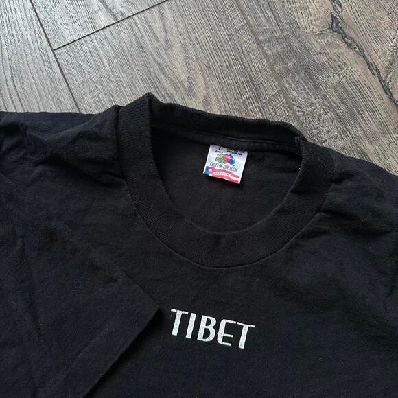 Rare Vintage 90s Tibet Sacred Music Dance Freedom Tour Shirt - Picture 4 of 6